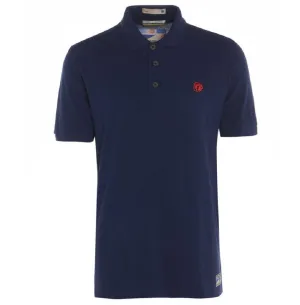 Meccanica Clothing Classic Men's British Made Cotton Piquet Polo Pit Lane Blue