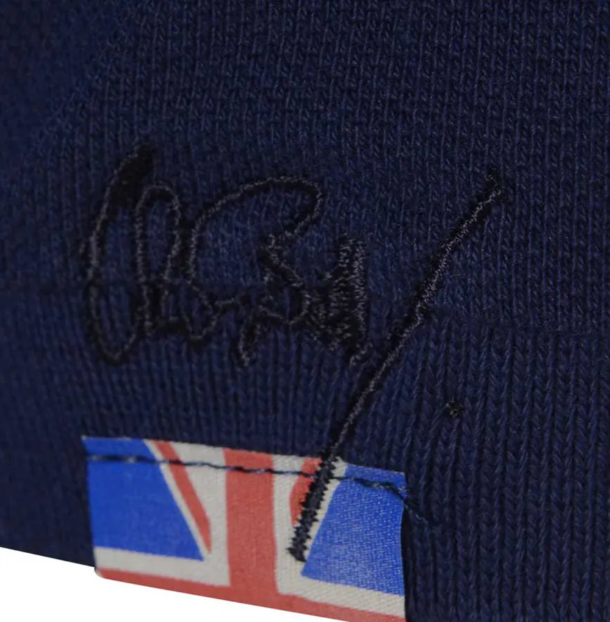 Meccanica Clothing Classic Men's British Made Cotton Piquet Polo Pit Lane Blue