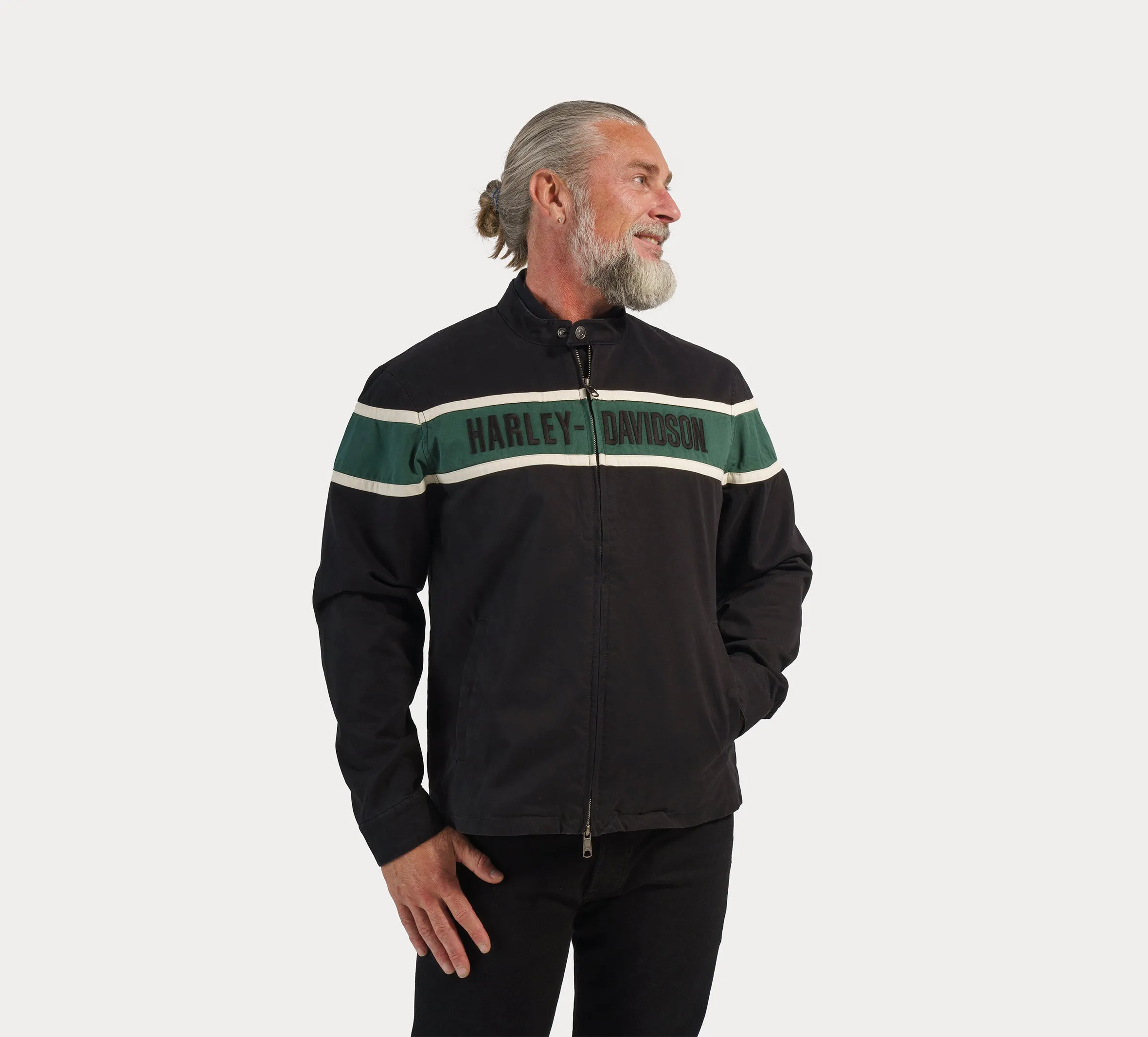 Men's Bar Jacket - Colorblocked - Black Beauty