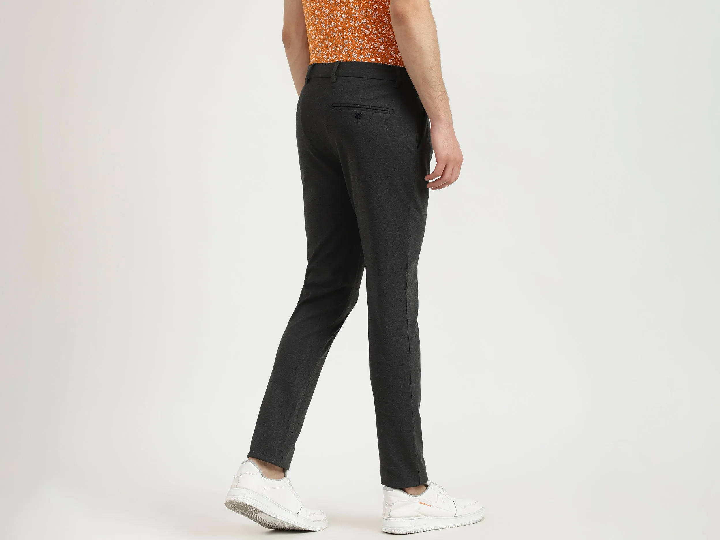 Mens Slim Fit Patterned Trousers