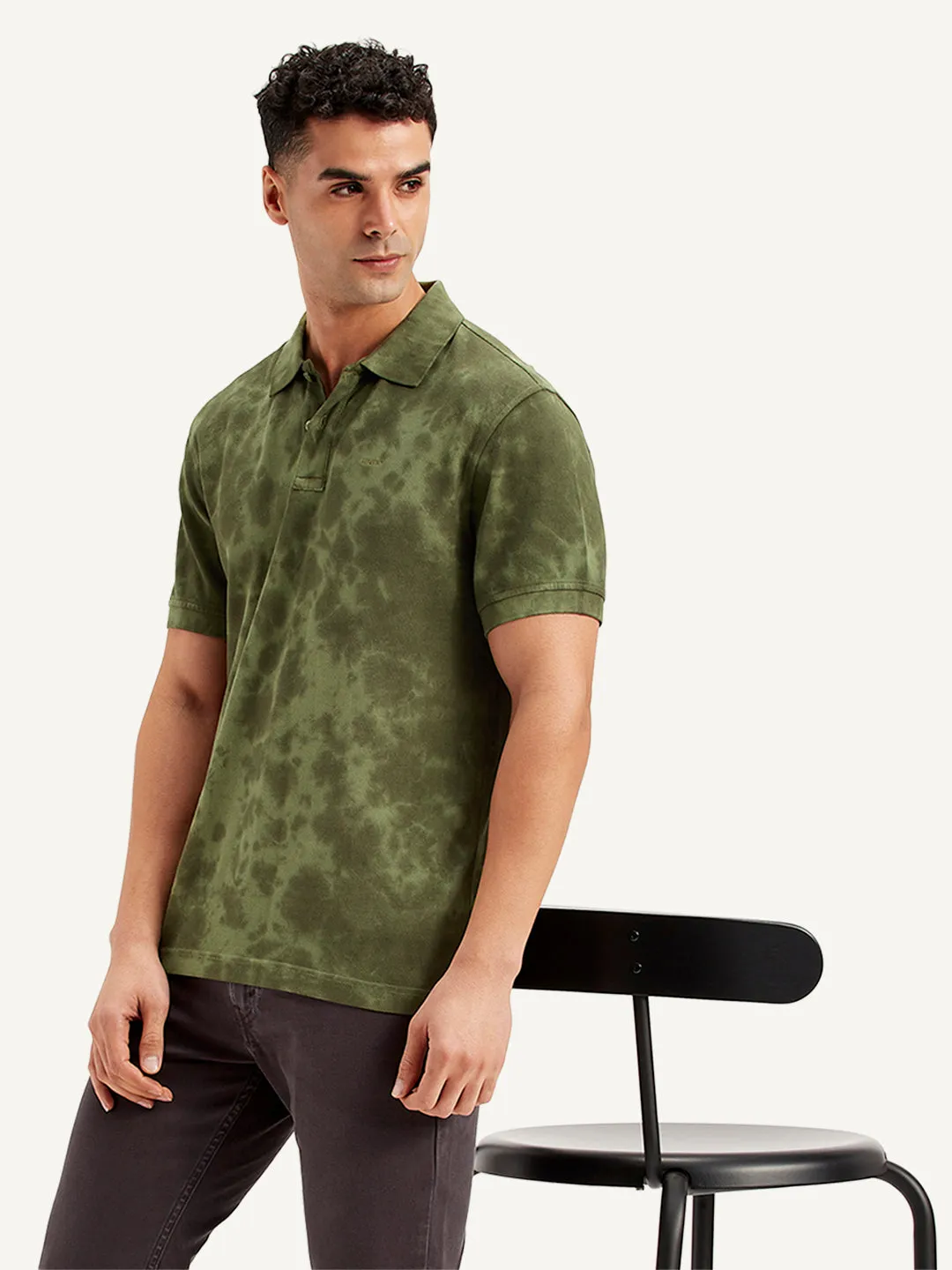 Men's Tie -Dye Slim Fit Polo T-Shirt
