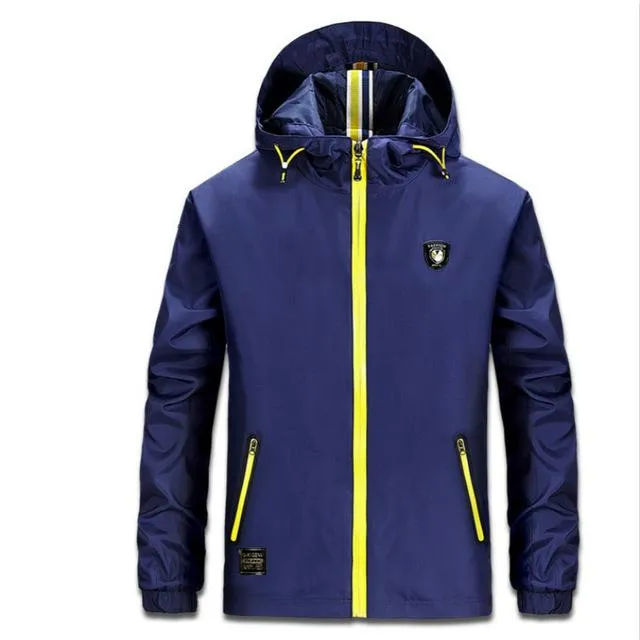 Men's Windproof Hooded Jacket Up To 4XL