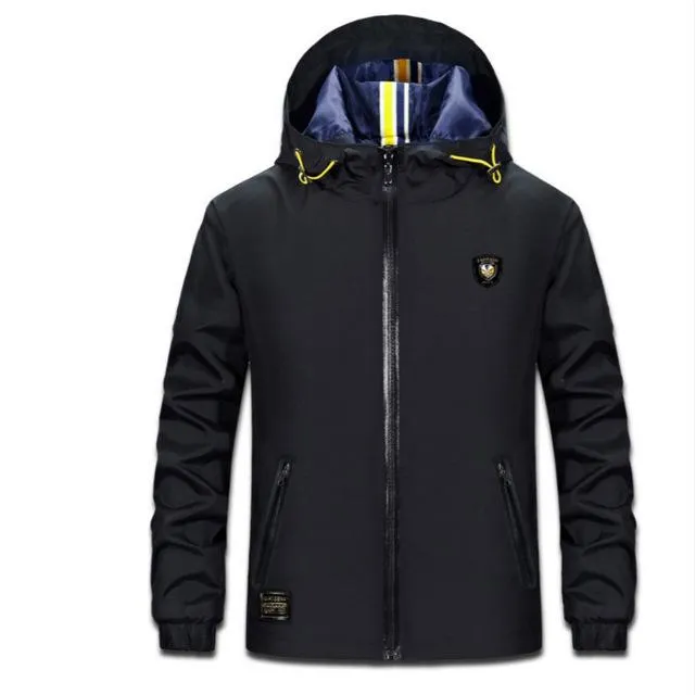 Men's Windproof Hooded Jacket Up To 4XL
