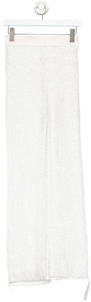 Meshki Cream Fishnet Trouser UK S