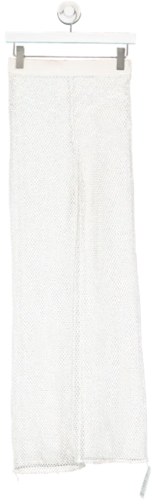 Meshki Cream Fishnet Trouser UK S