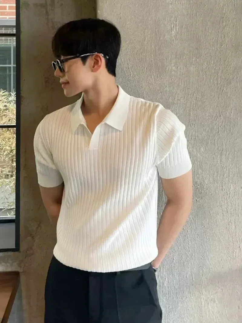 MetroStyle Summer Striped Polo Shirt