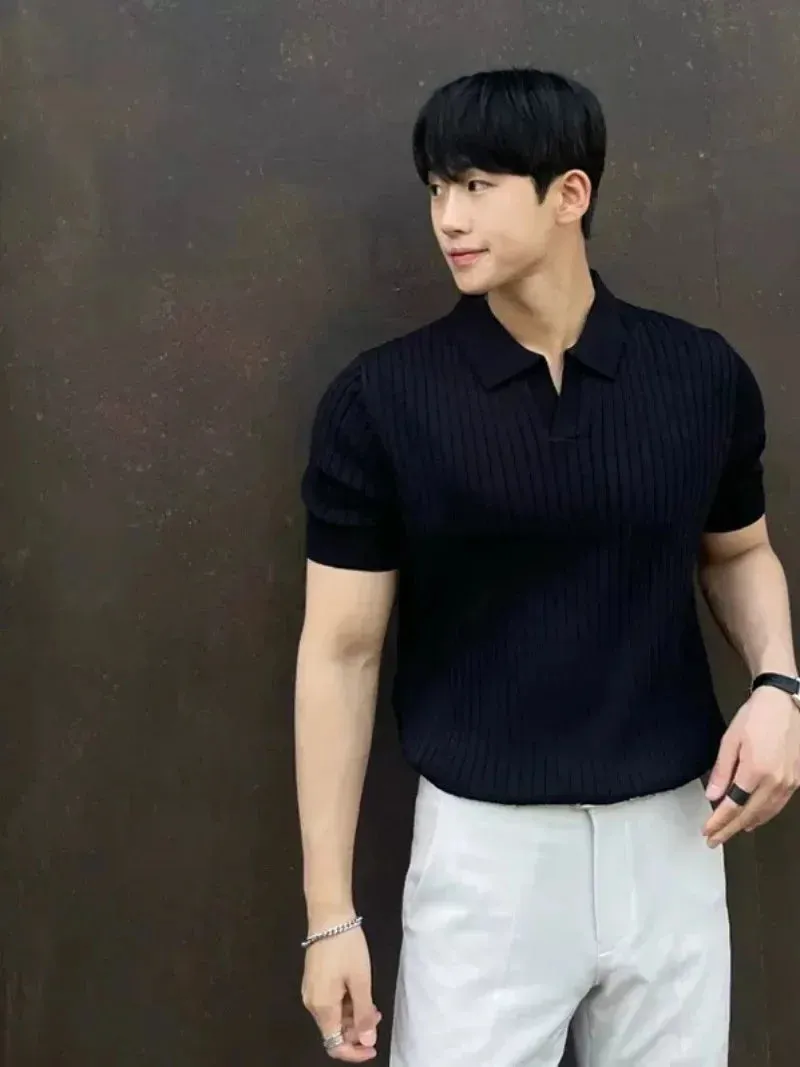 MetroStyle Summer Striped Polo Shirt