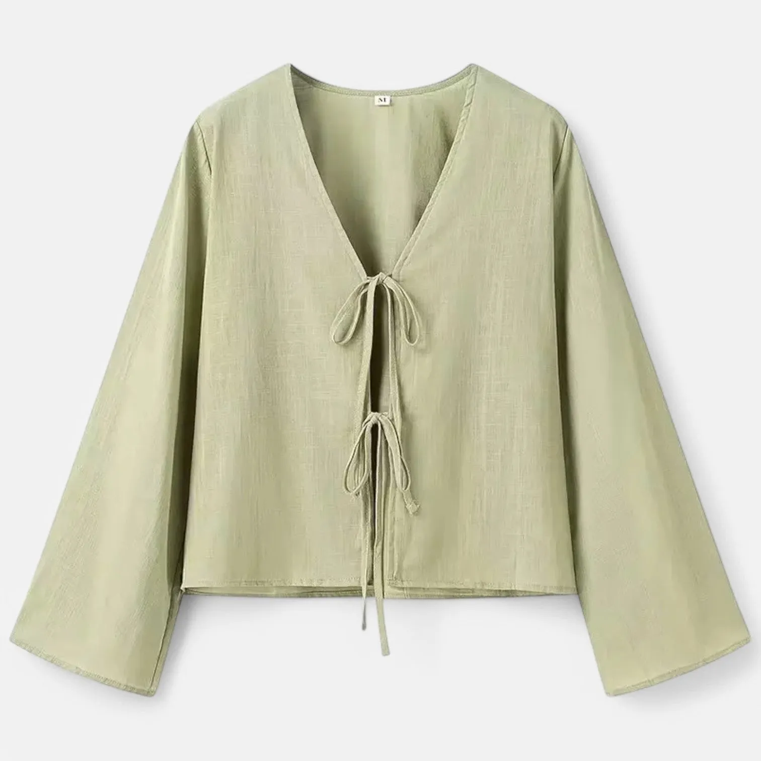 Monacogents | White Cropped Tie Blouse – Casual Summer Beach Top