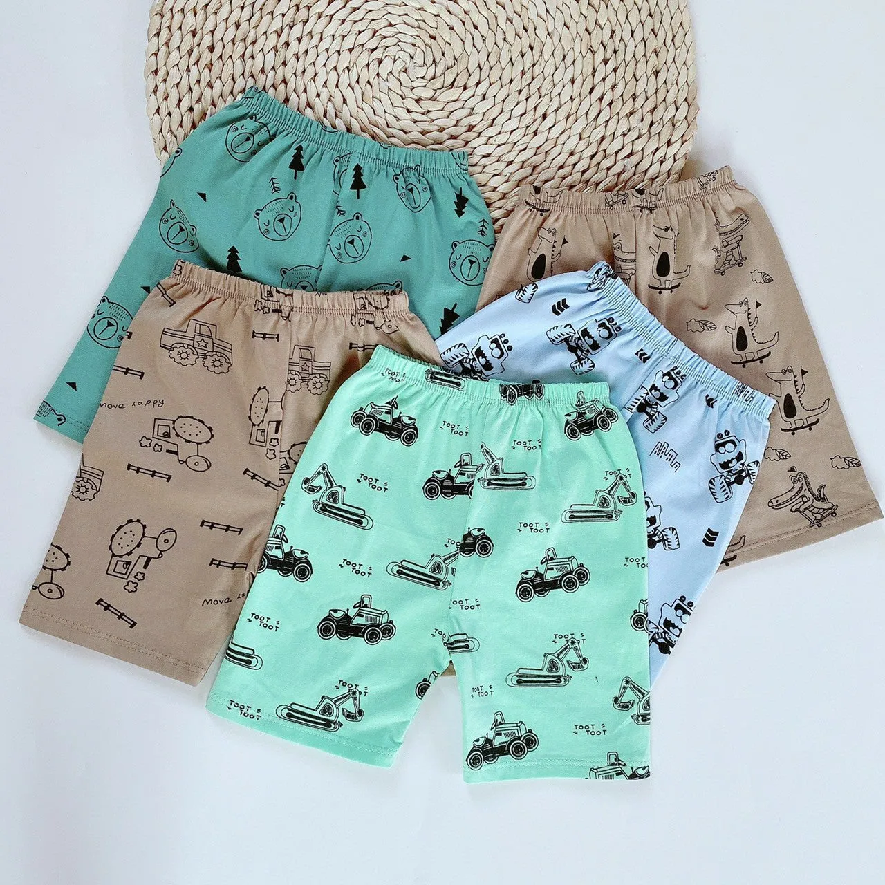 Monster truck boy shorts set