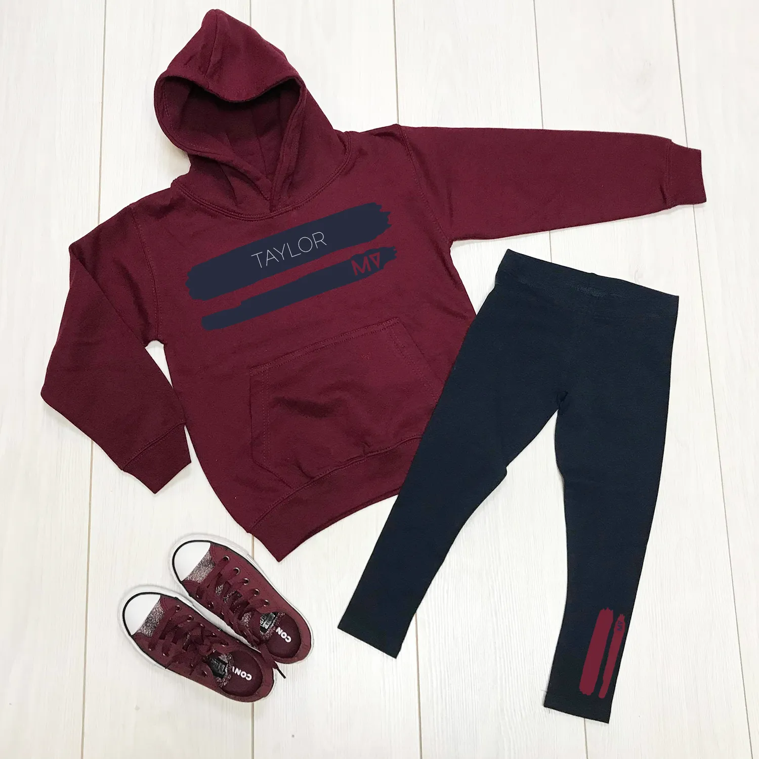 MV originals Paint leggings & hoodie set - Personalised