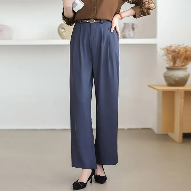 Navy Blue Semi Formal Pleated Trousers