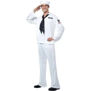 Navy Sailor Men's White Marine Uniform Costume