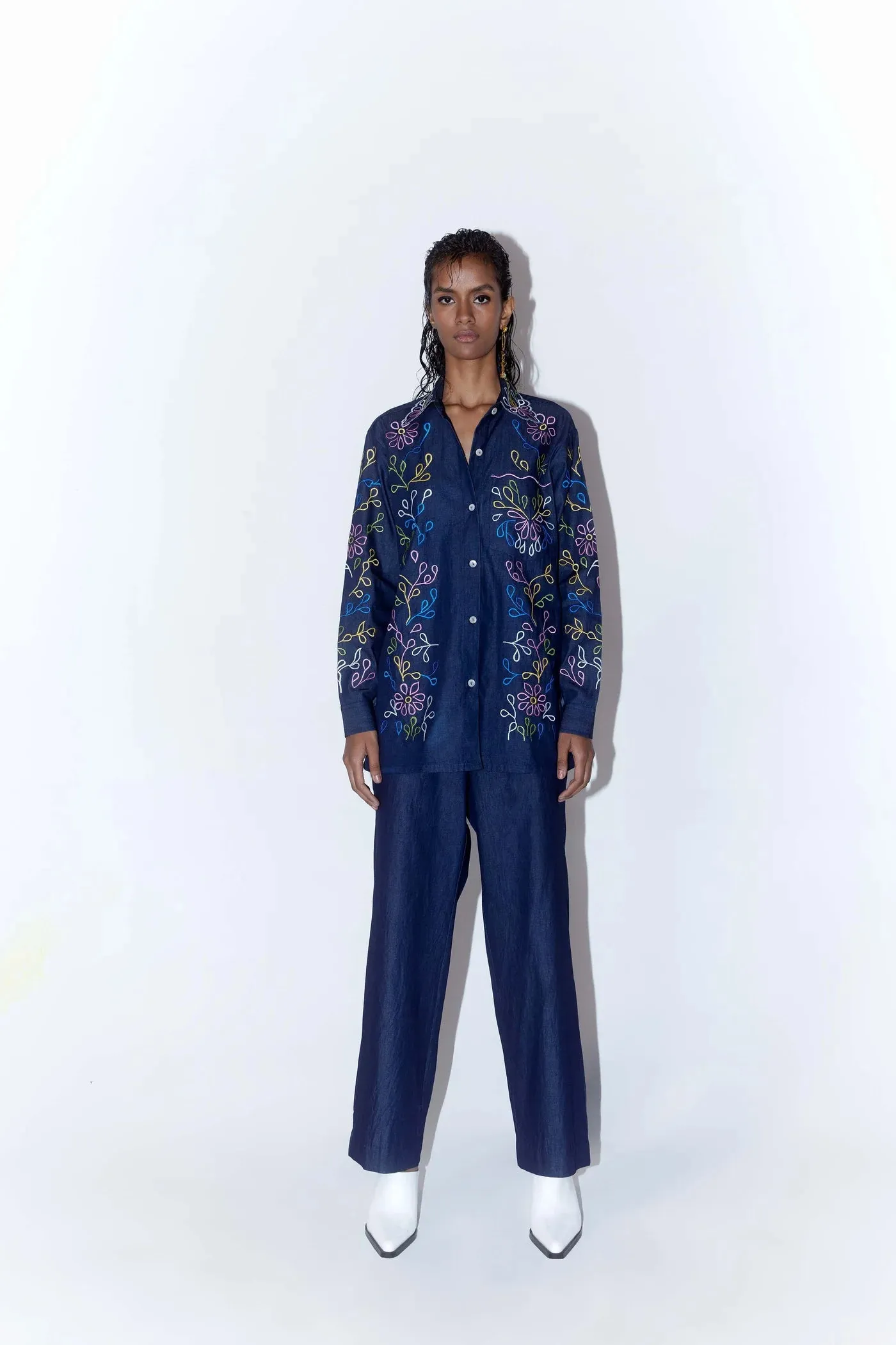 Nero Nero| Denim Shirt & Trouser Co-Ord Set