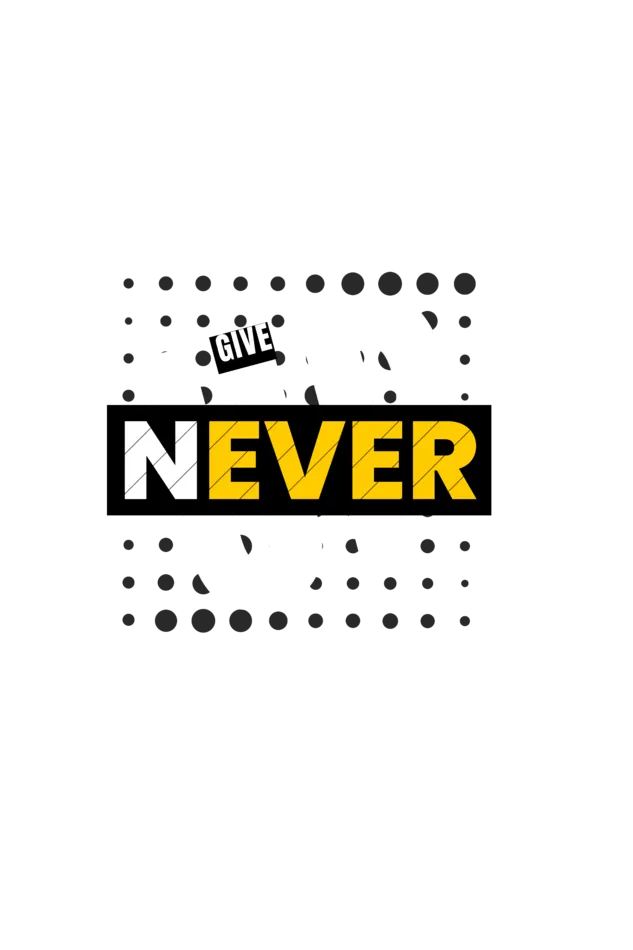 Never Give Up Round Neck Classic T-Shirt
