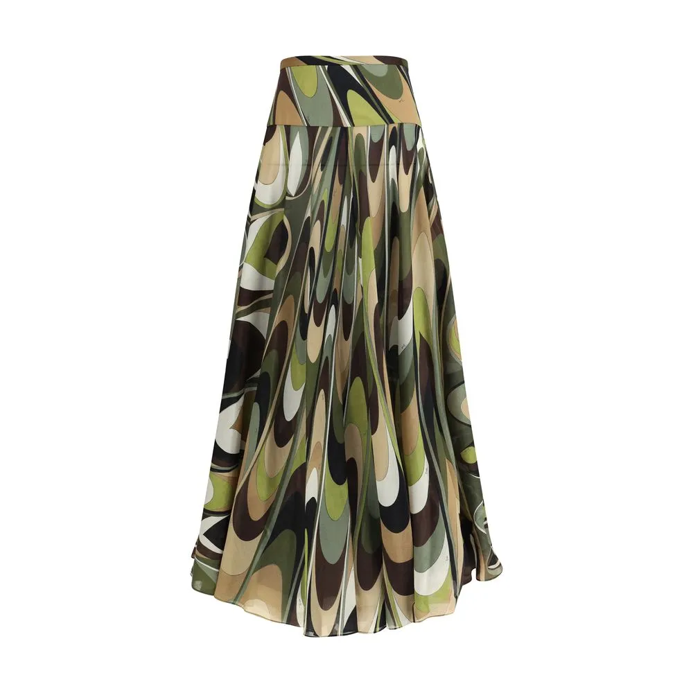 Onde print long Skirt