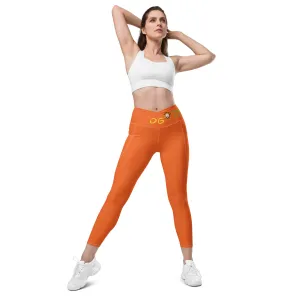 Orange Crossover Leggings