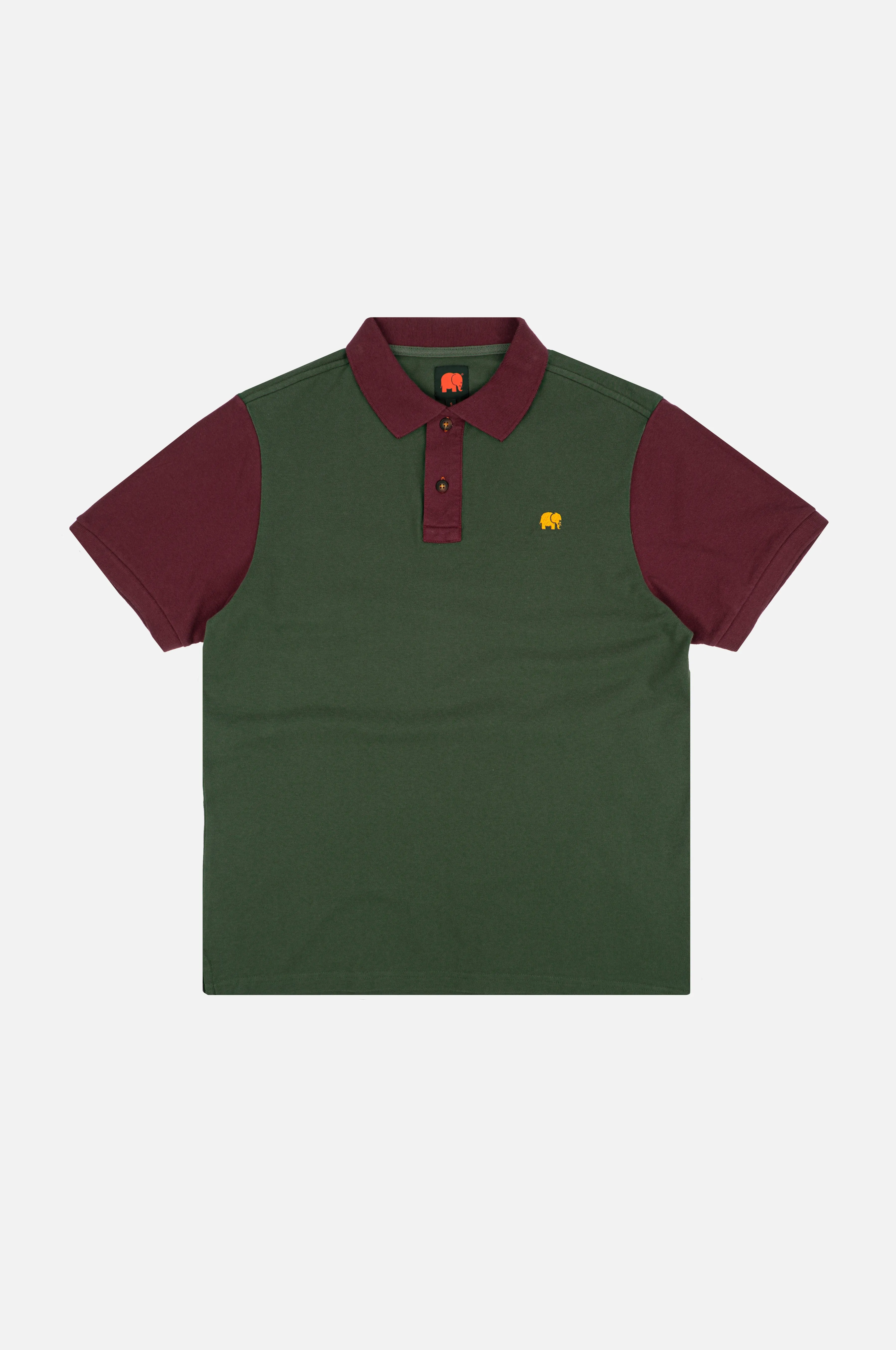 Organic Color Block Polo Shirt Greener Pastures