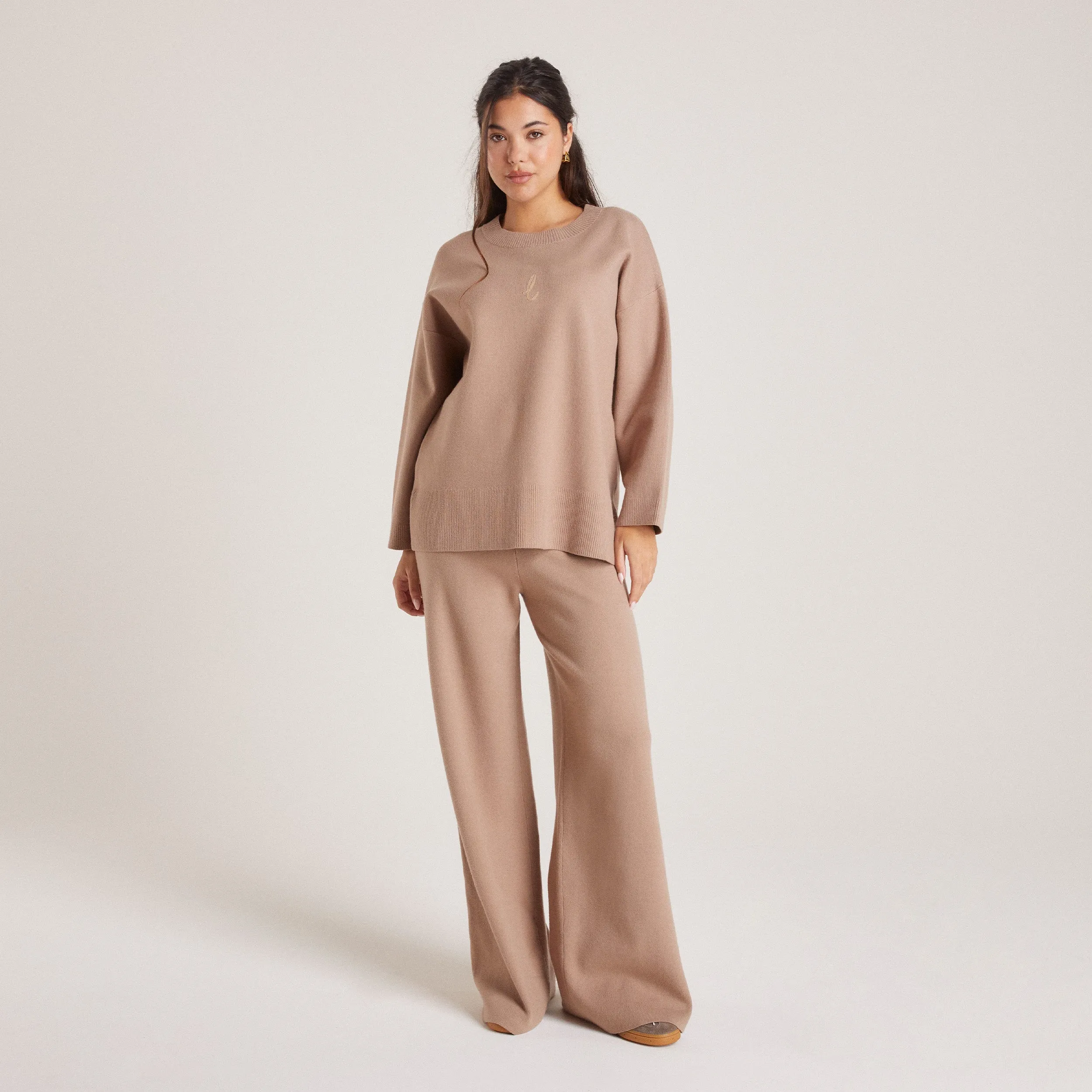 Pantalon en Maille - Vison