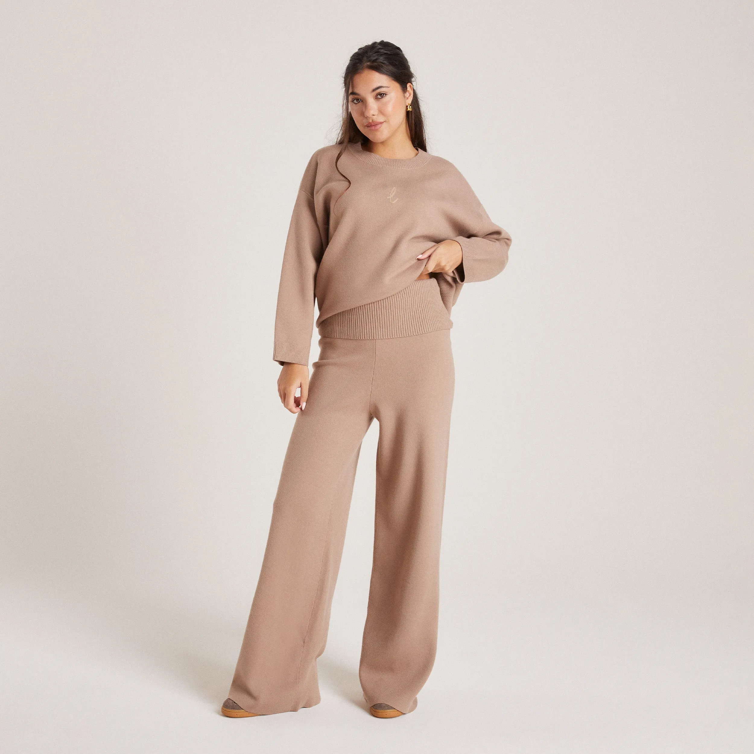 Pantalon en Maille - Vison
