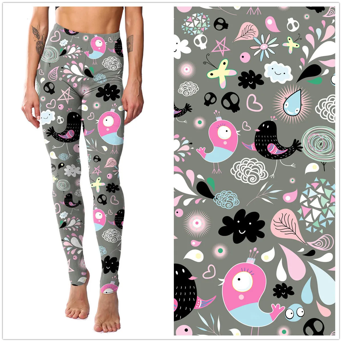 Personalized Kitten Print Leggings