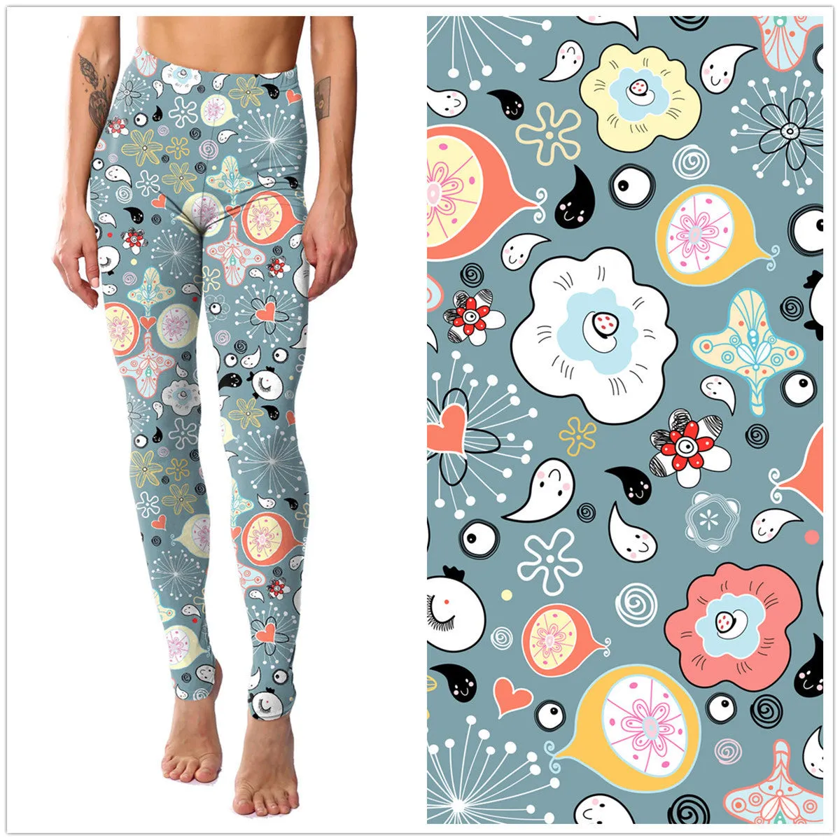 Personalized Kitten Print Leggings