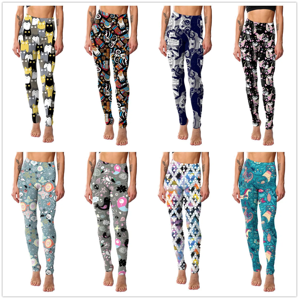 Personalized Kitten Print Leggings
