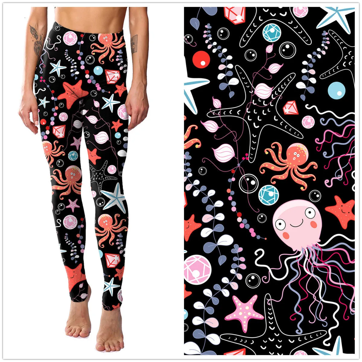 Personalized Kitten Print Leggings