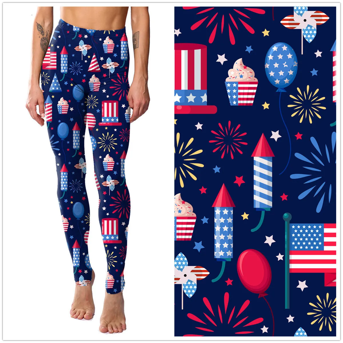 Personalized Kitten Print Leggings