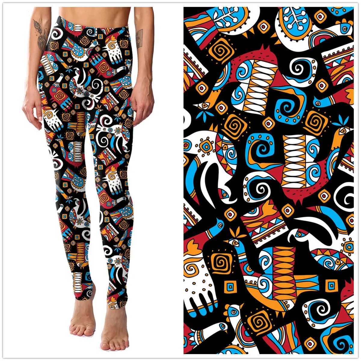Personalized Kitten Print Leggings