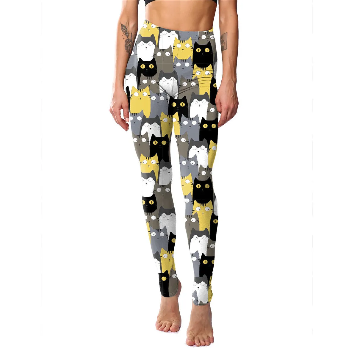 Personalized Kitten Print Leggings