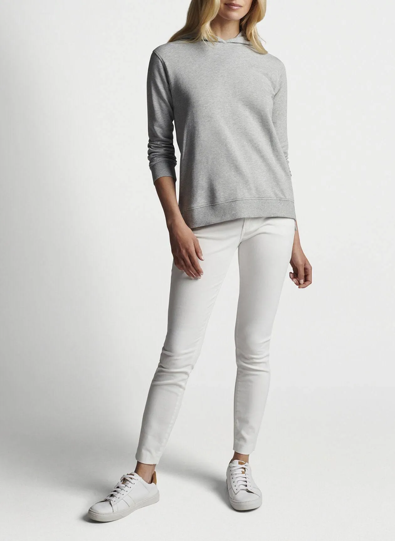 Peter Millar Womens Lava Wash Relaxed Hoodie - BRITISH GREY