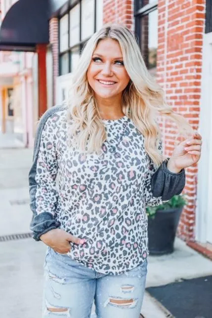 Pink Mirage Leopard Top