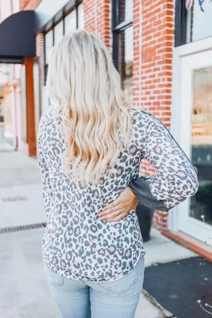 Pink Mirage Leopard Top