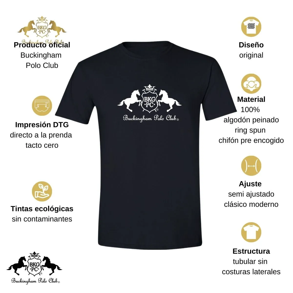 Playera Deportiva Hombre Buckingham Polo Club Logo