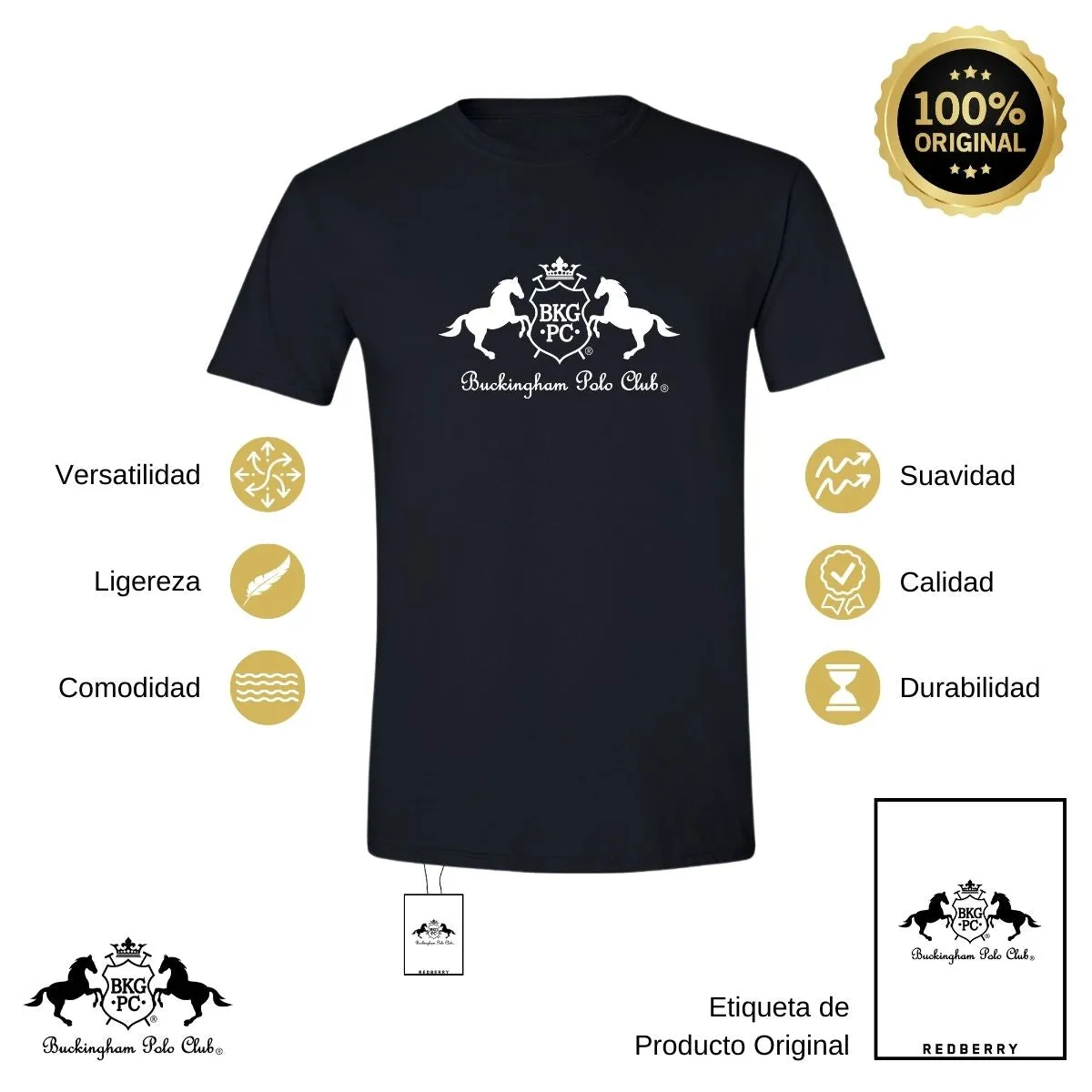 Playera Deportiva Hombre Buckingham Polo Club Logo