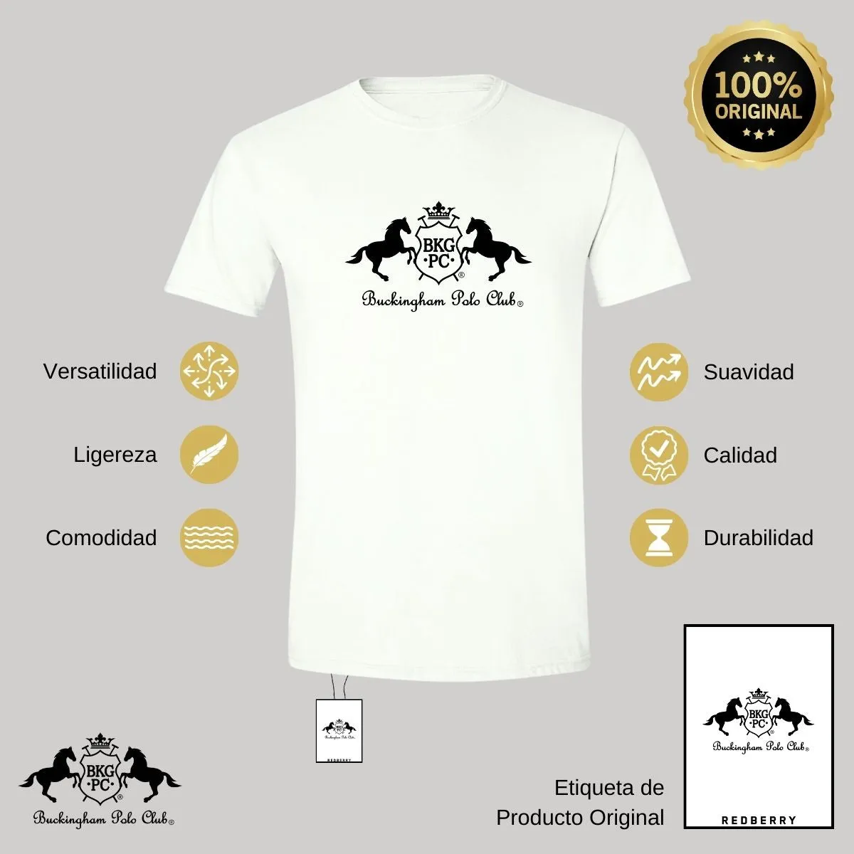 Playera Deportiva Hombre Buckingham Polo Club Logo