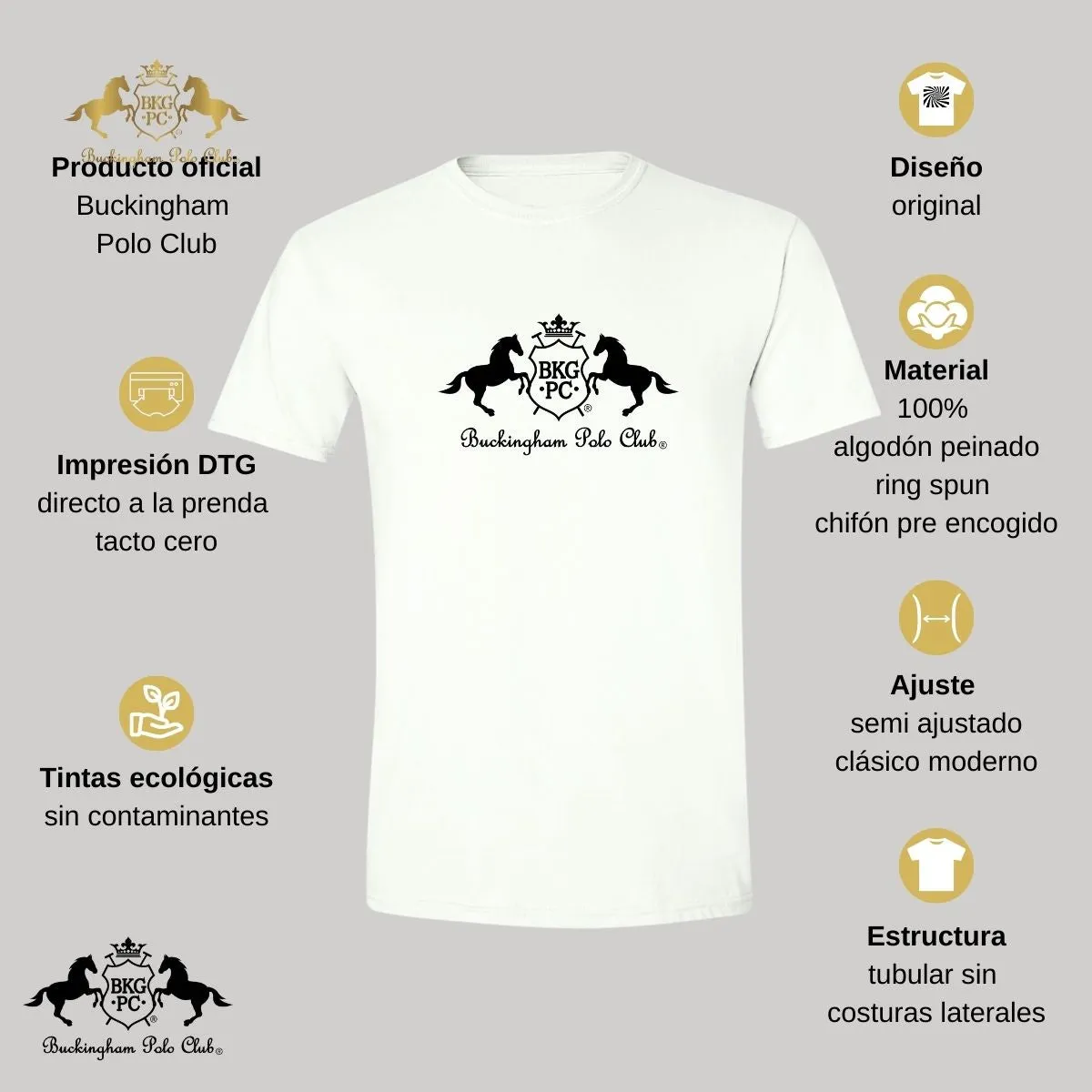 Playera Deportiva Hombre Buckingham Polo Club Logo