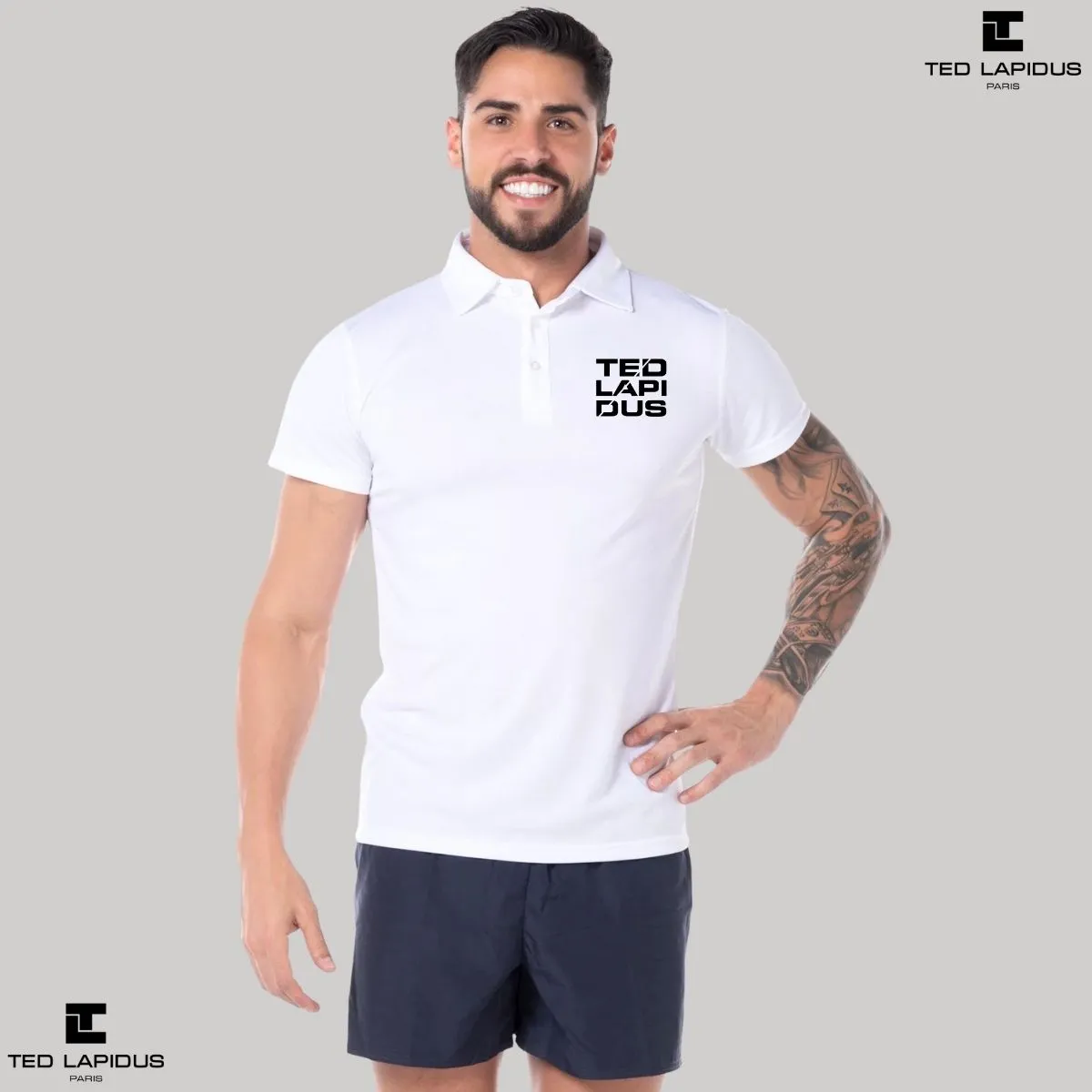 Playera Deportiva tipo polo Hombre Ted Lapidus Paris M.
