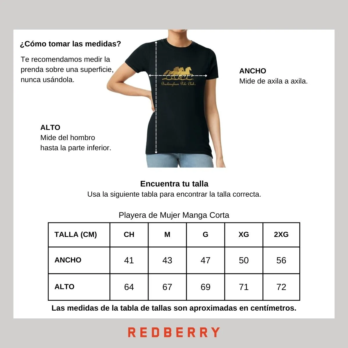 Playera Mujer Buckingham Polo Club Caballos