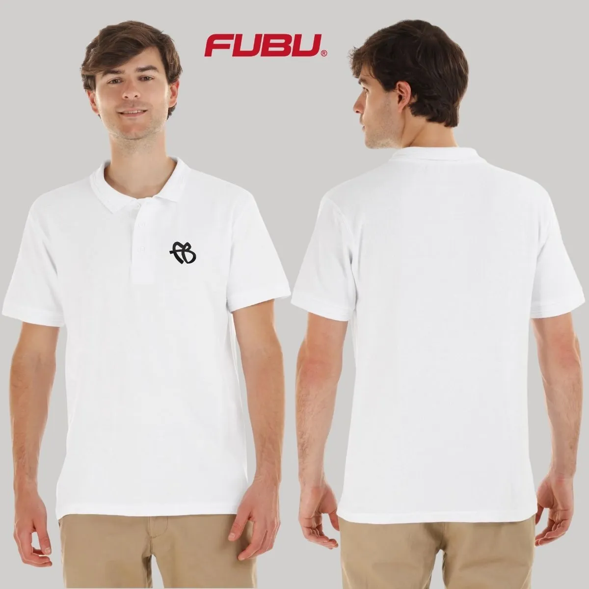 Playera Tipo Polo Piqué Hombre Fubu FB Mono Bordado