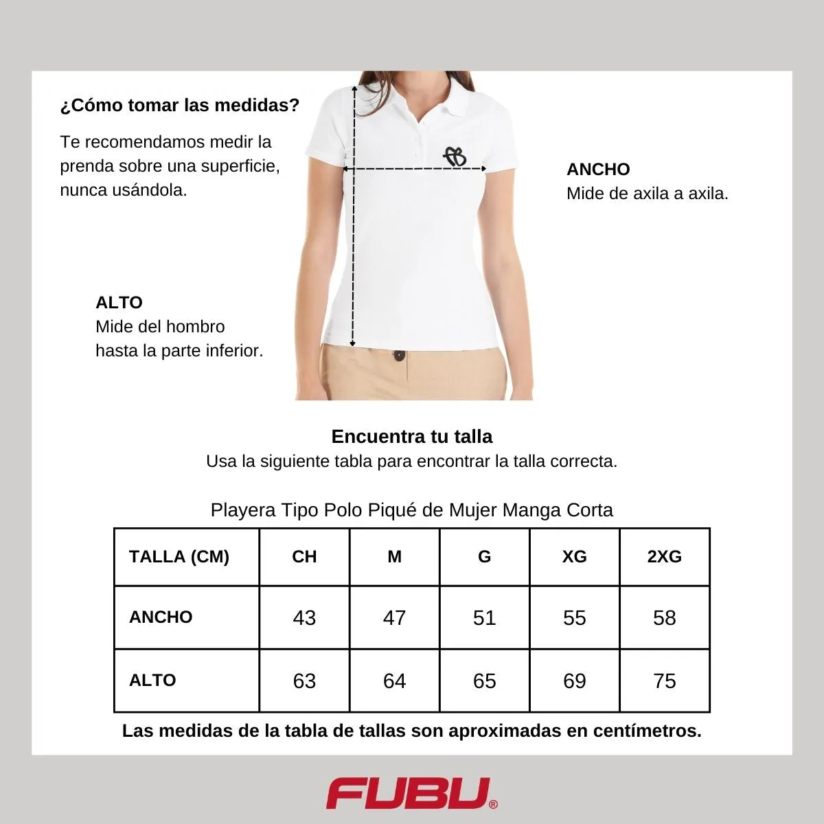 Playera Tipo Polo Piqué Mujer Fubu FB Mono Bordado