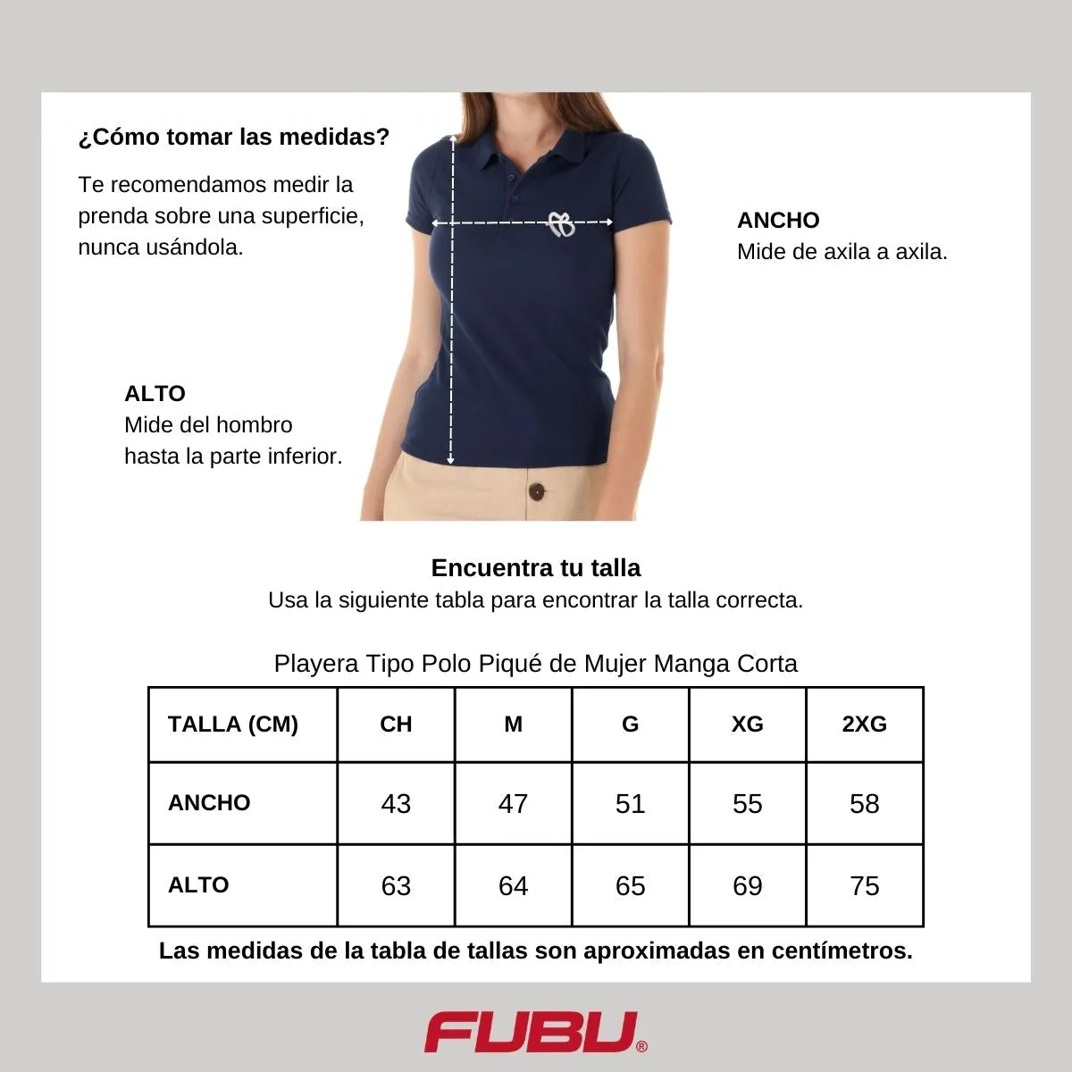 Playera Tipo Polo Piqué Mujer Fubu FB Mono Bordado
