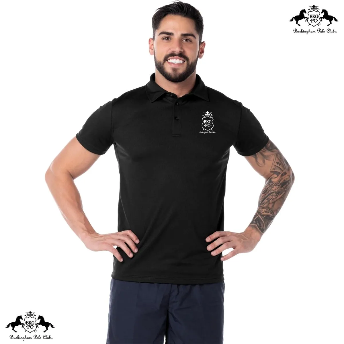 Playera Tipo Polo Transpirable Hombre Buckingham Polo Club BKG PC