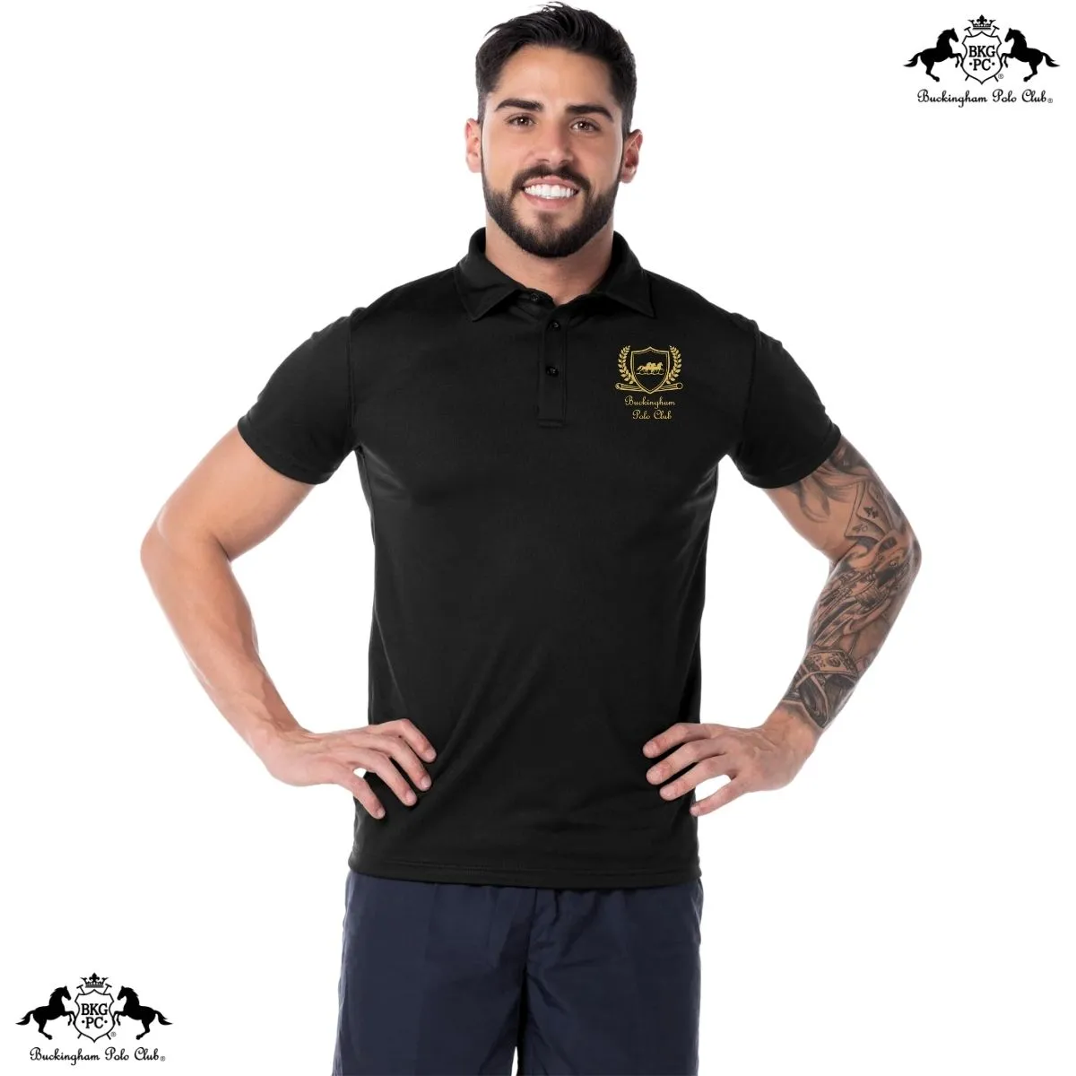 Playera Tipo Polo Transpirable Hombre Buckingham Polo Club Royal