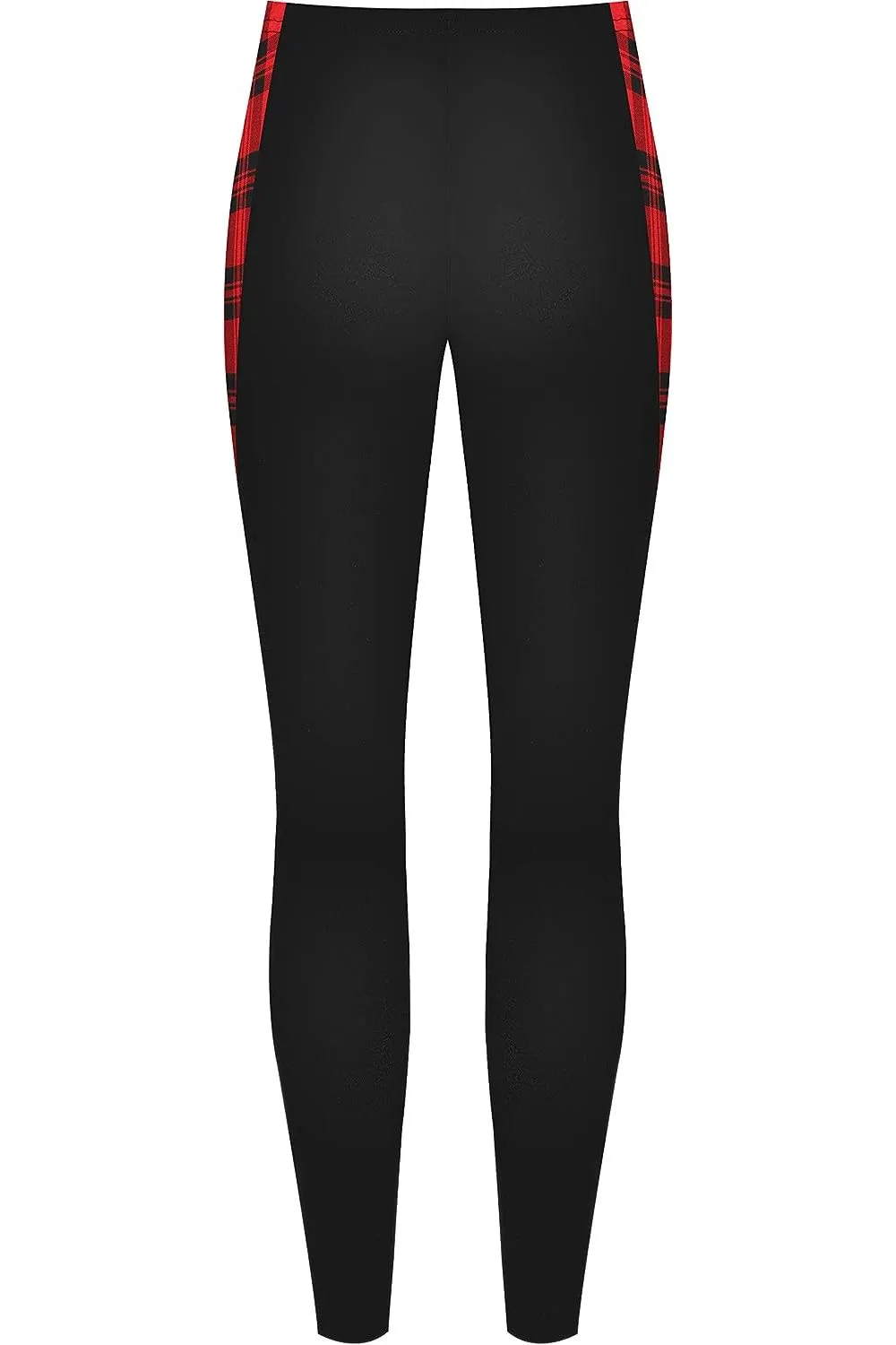 Plus Size Print Side Stripe High Waist Leggings