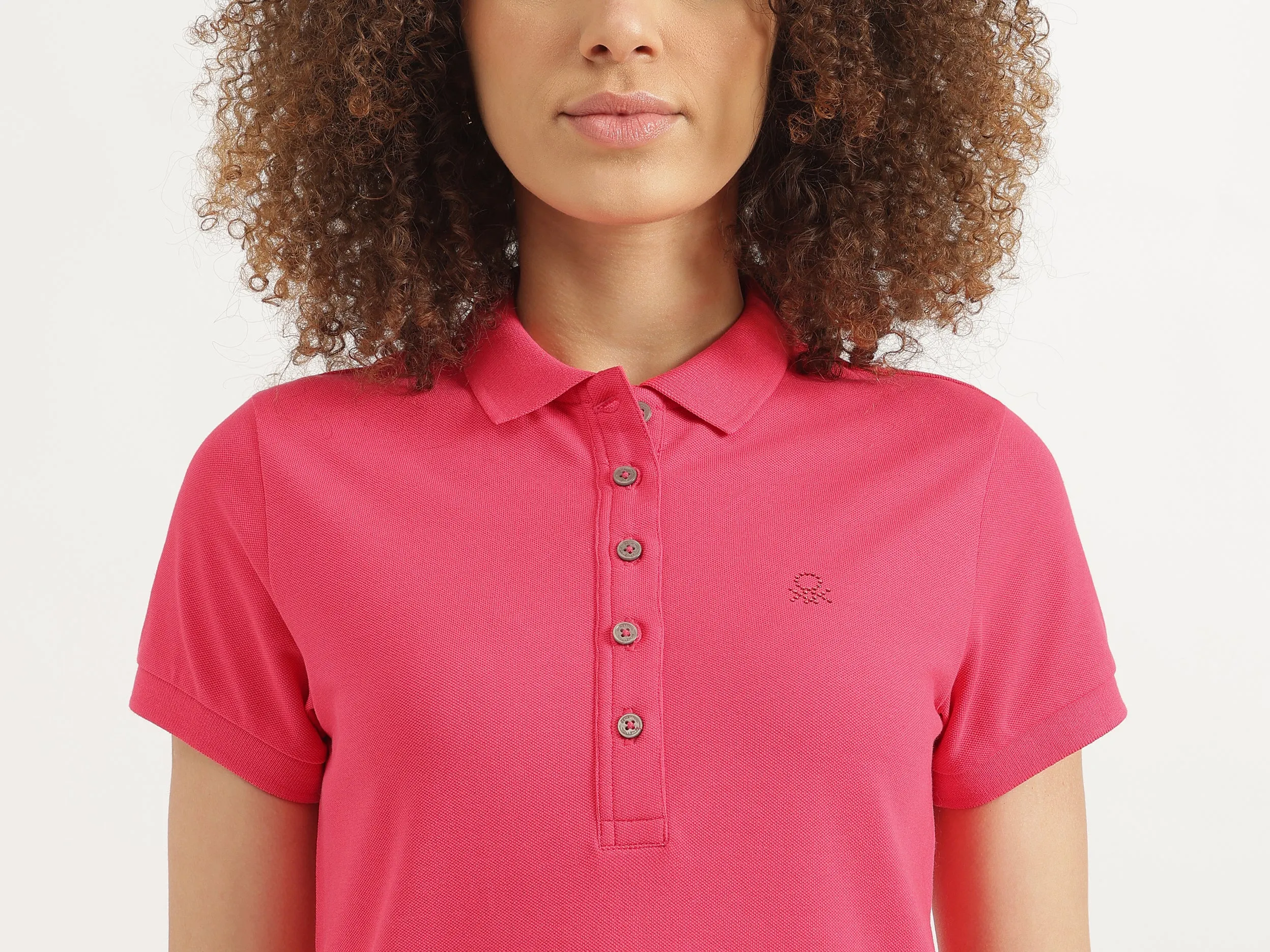 Polo Neck Solid Tshirt
