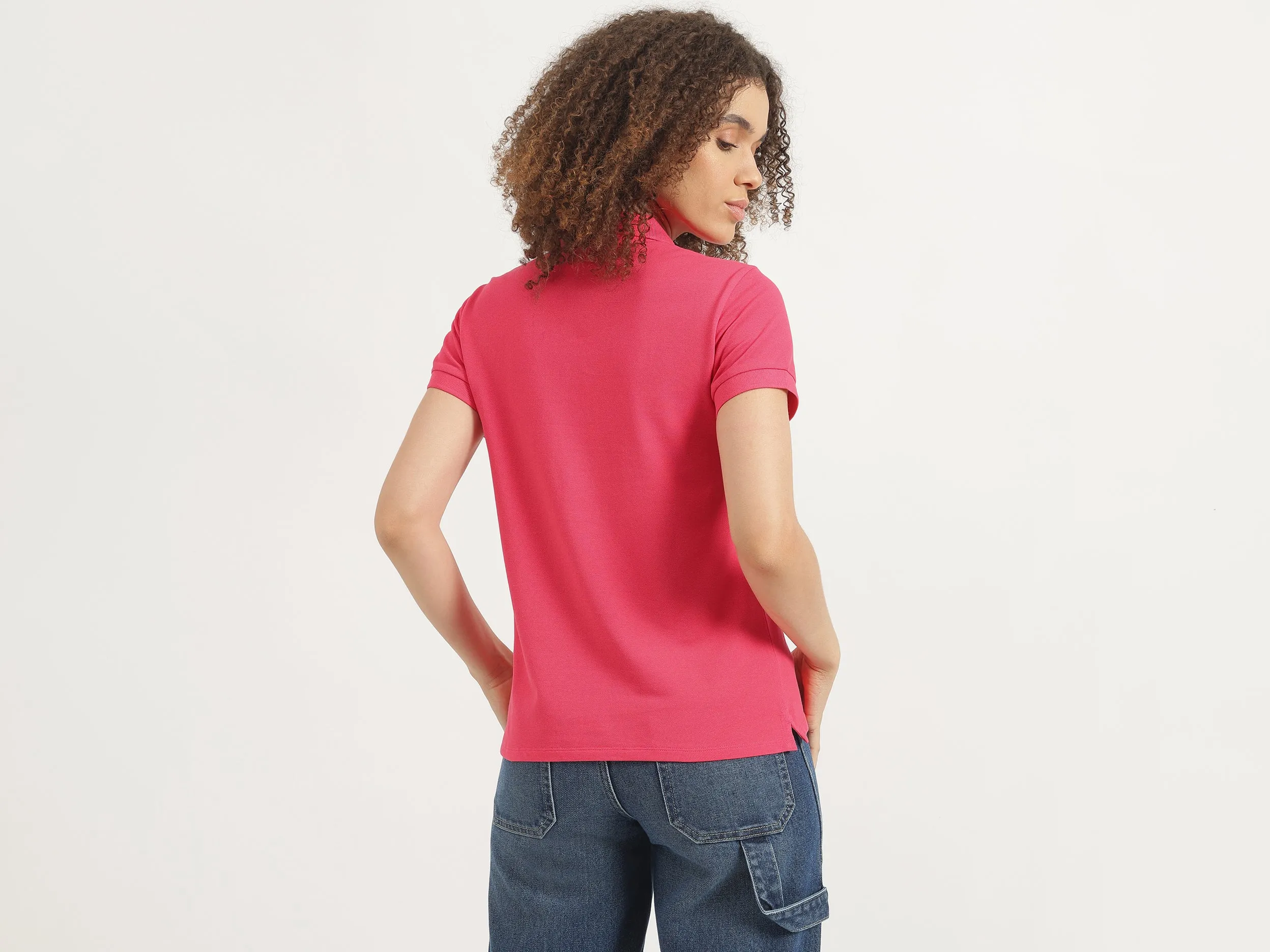 Polo Neck Solid Tshirt