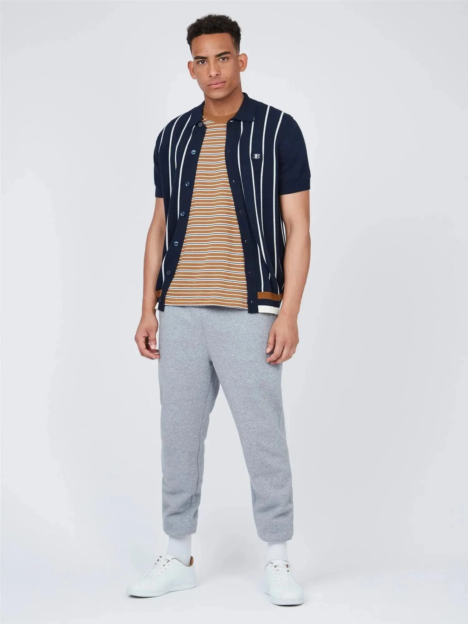 Polo Stripe Button Through