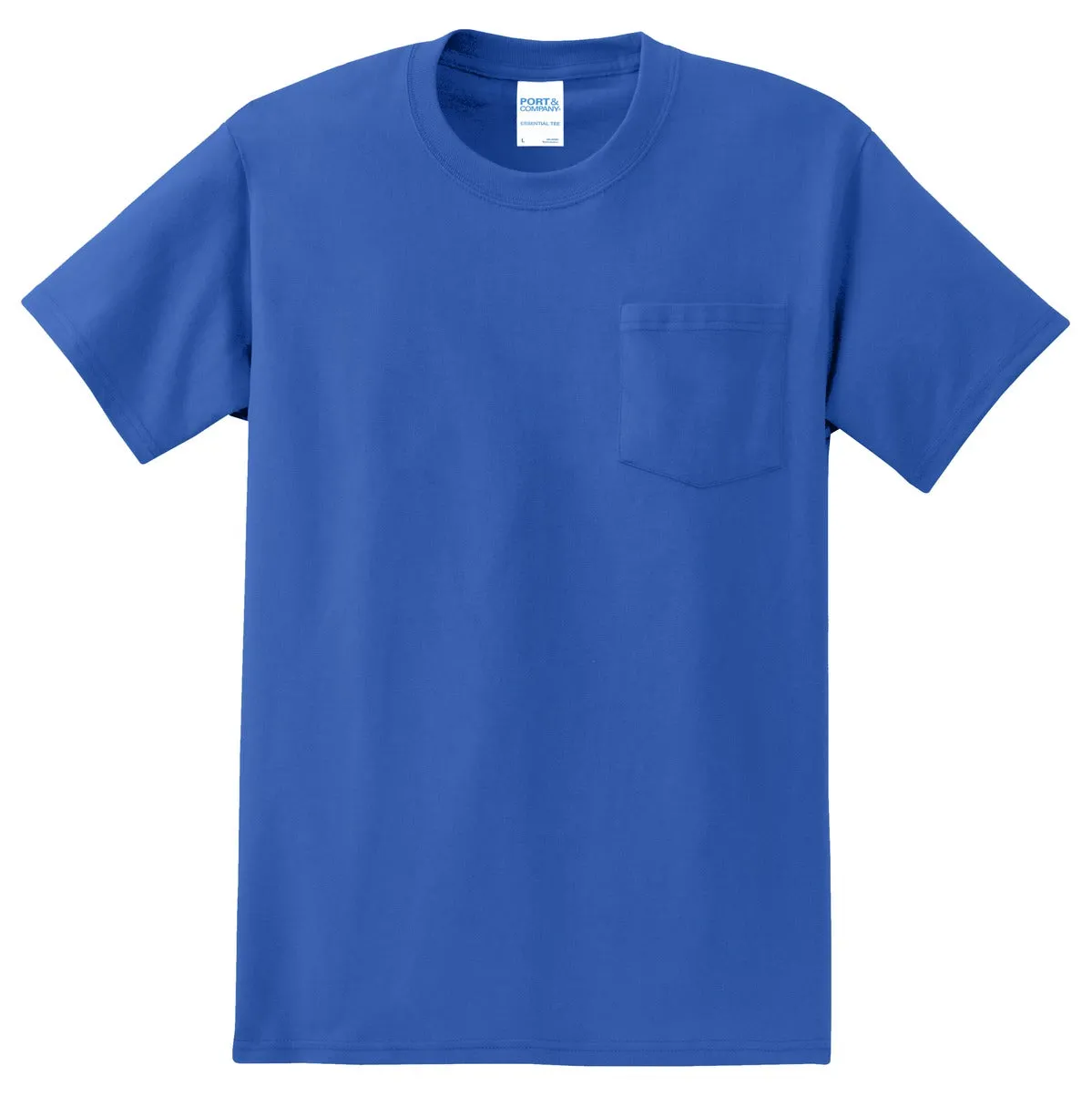 Port & Company Tall Essential Pocket Tee. PC61PT Royal Tall