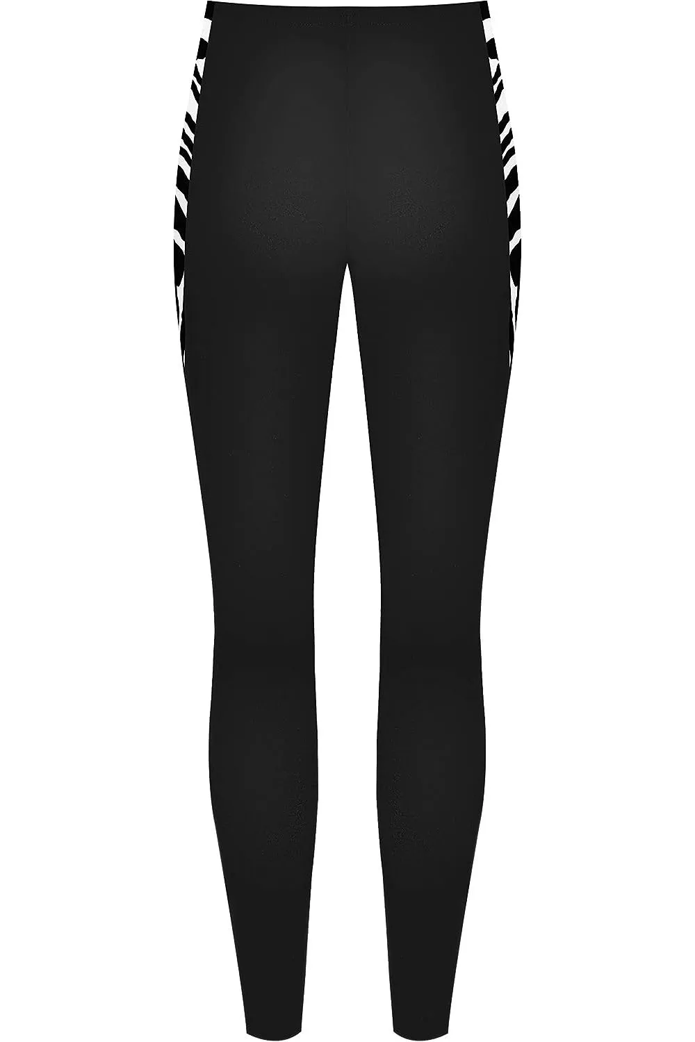 Print Side Stripe High Waist Leggings